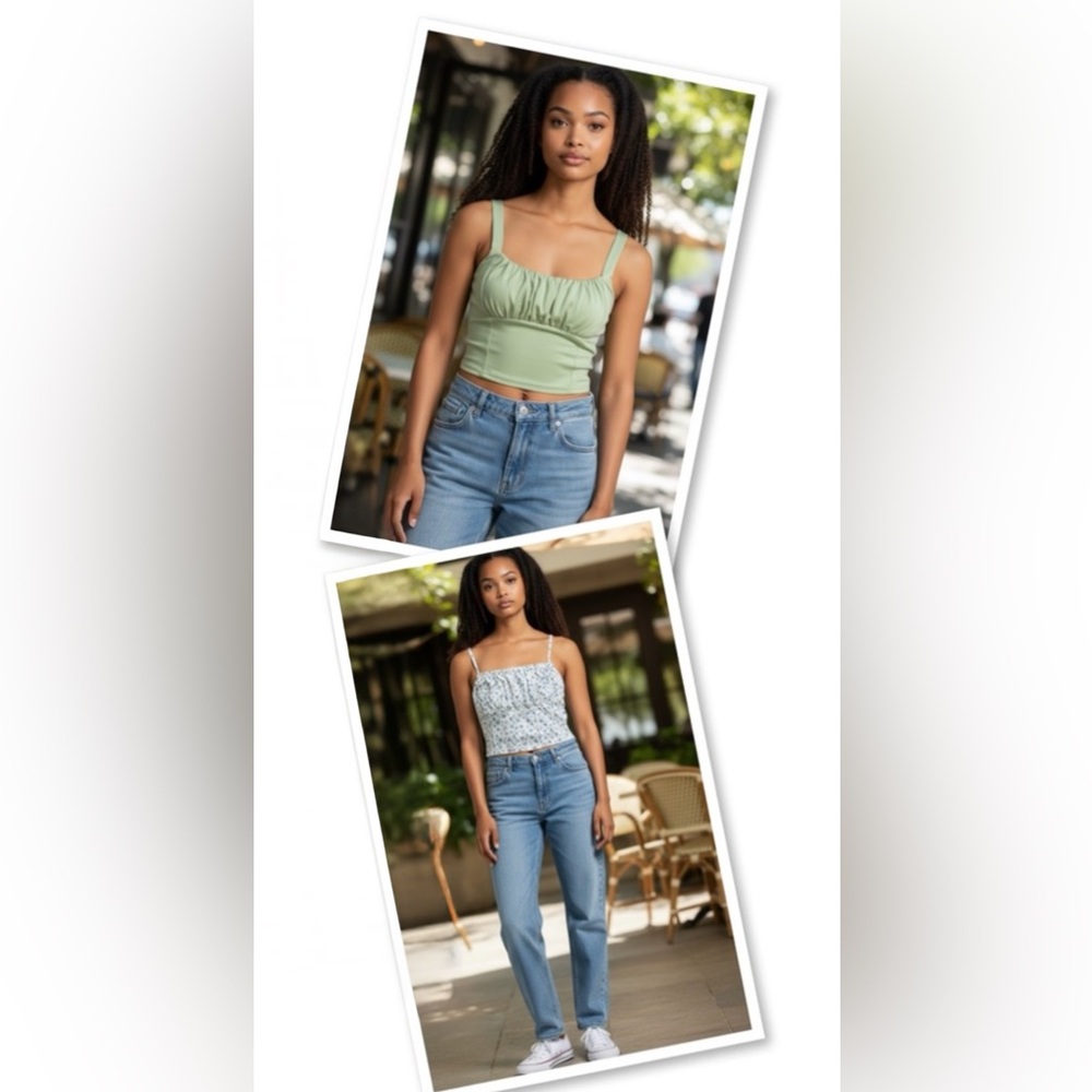 Women’s Crop Tops Sz M lot of 2